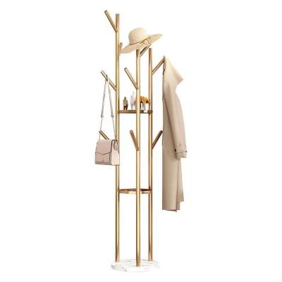 China Heavy Duty Free Standing Coat Rack Marble Base Clothes Stand Hat And Coat Rack For Hallway Umbrella Rack for sale