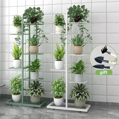 China Sustainable Metal Plant Stand Stand Up Multi-Layer Organizer Indoor Outdoor Display Planter Stand for sale