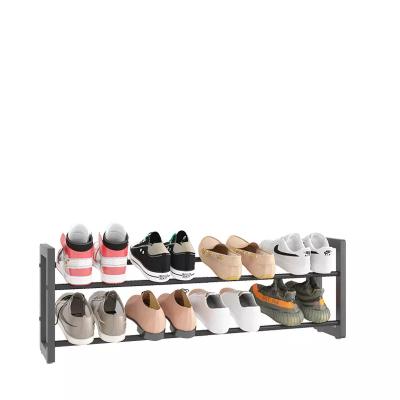 China Multifunctional Retractable (Waist) Metal Shoe Rack Adjustable Home Shoe Rack Organizer Shoe Rack for sale