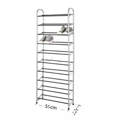 China Easy Assemble 30 Pair Metal Large Capacity Space Saving High Quality Easy Assemble 10 Tier Shoe Rack for sale