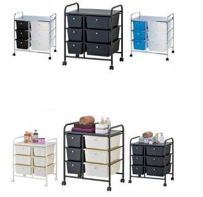 China MOQ 6 Eco - Friendly Low Storage Plastic Drawer Cart for sale