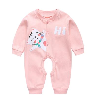 China Wholesale Lovely Cotton Baby Overalls With Toddler Clothes Open Crotch Overalls Custom Rising And Rising Clothes for sale