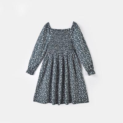 China Little Girls' Washable Floral Bubble Dress Summer and Autumn Princess Long-sleeved Casual Dress Reduced Decorative Dress for sale