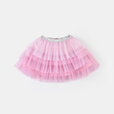 China Girls' breathable autumn short skirts, new mesh pleated short skirts, summer elastic waist cake skirts for sale