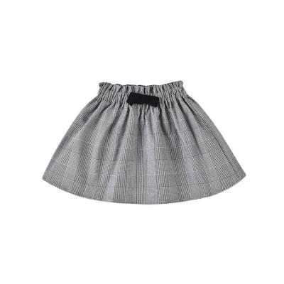 China Breathable girls spring and summer plaid skirt elastic waist pleated short skirt mid-waist a-line skirt for sale