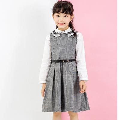 China Anti-wrinkle girls spring and autumn dress fashion trend plaid princess dress long skirt for sale