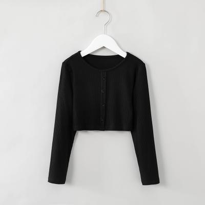 China Factory direct sales high quality thin O-neck sweater knitted girl top anti-shrink for sale