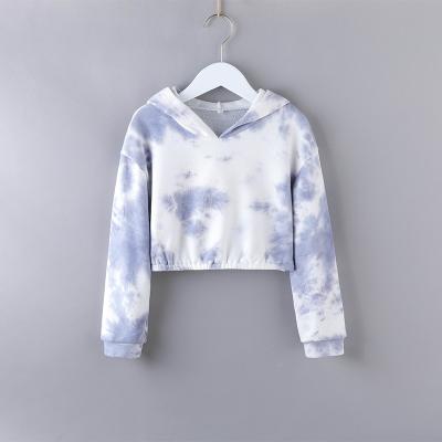 China customized casual parride fall tie dye pullover girls cropped top hoodie for sale