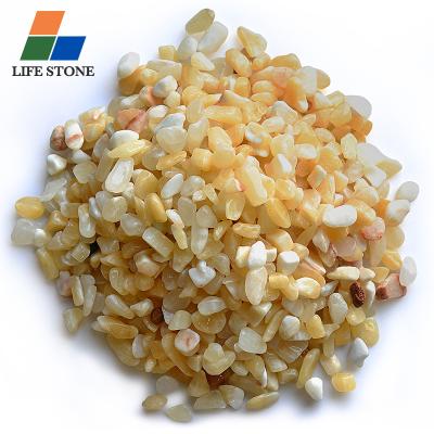 China Garden Decoration Cheap Polished Yellow Crushed Stone For Sale for sale