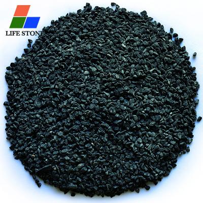 China Garden Decoration Natural Black Crushed Stone for sale