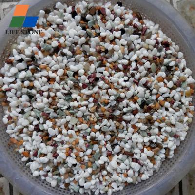 China Garden Decoration Mix Natural Landscaping Colored Crushed Stone for sale