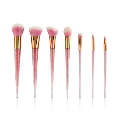 China Angular Blush Private Logo Crystal Makeup Brushes Bling Makeup Brush Glitter Makeup Brushes Synthetic for sale