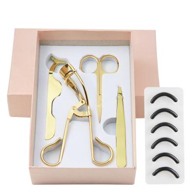 China New 2020 Rose Gold Titanium Eyelash Extensions Applicators Curler Sets Tools and Eyelashes+lower Upper Lash Makeup Accessories for sale