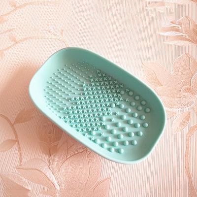 China Make Up Colorful Wholesale Silicone Portable Wash Cosmetic Brush Cleaning Sponge Makeup Brush Cleaner Tool Mat Makeup Brush Cleaner Pad for sale