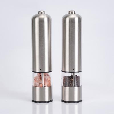 China Viable Electric Stainless Steel Pepper Grinder Core Carbon Steel Core Prickly Ash Sea Salt Cumin Ceramic Grinder for sale