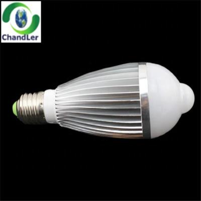 China SUPPLIER E27/E14/GU10/B22 Premium Quality Aluminum 7W E27 PIR Sensor Desktop Led Light Bulb for sale