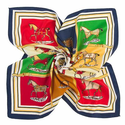 China Square Scarf Maxima Ladies Classic Small Square Scarf 60cm*60cm Silk Twill Scarf for sale