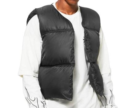 China Sustainable Winter Custom Black Men Panel Padded Gilet for sale