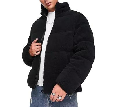 China Breathable Winter New Look Removable Hood Men Puffer Coat in Black for sale