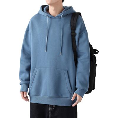 China Anti-wrinkle Autumn Winter New Fashion Hip Hop Streetwear Men Solid Basic Hooded Sweatshirts Casual Jogger Pullovers Hoodies for sale