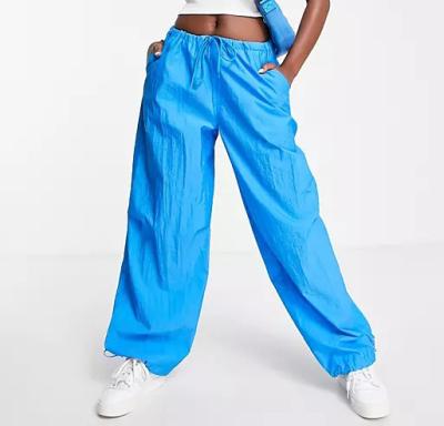 China Anti-wrinkle High Street Hip Pop Women Oversized Nylon Pants for sale