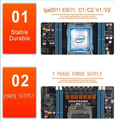 China Office 2018 new lga 2011 I7 E5- V1 E5- V2 serial processor supported DDR3 X79 CCE main board for sale