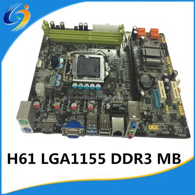 China Cheap Quad-Core Processor H61 Computer Hardware Desktop Motherboard for sale