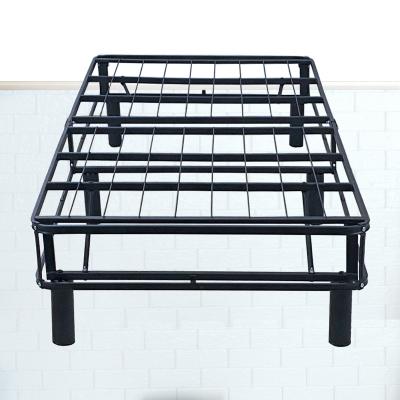 China Folding American Style Black Color Bedroom Furniture Wrought Iron Metal Bed Frame for sale