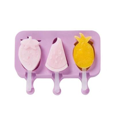 China Wholesale Viable Manufacturers Silicone Ice Cream Mold Jelly Cartoon DIY Popsicle Popsicle for sale