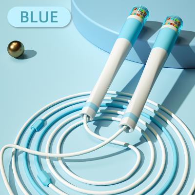 China Rope Length Adjustable Handle Printed Logo Adjustable Jump Rope Sand Learning Style Skipping Rope No Knots Fancy Unisex Jump Rope Protection Device for sale