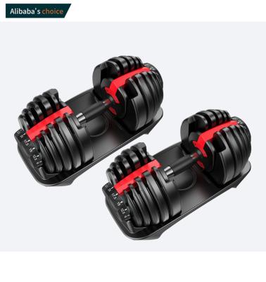 China Manufacturer Free Sample Premium Quality Steel Gym Adjustable Fitness Fitness Adjustable Dumbbells With Rack for sale