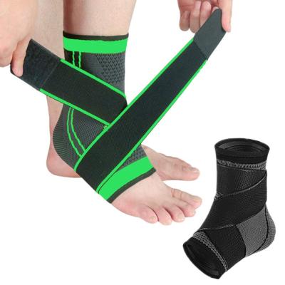 China Double Pressure Non-slip Lightweight Sports Support Elastic Neoprene Orthopedic Adjustable Strapping Ankle Brace for sale