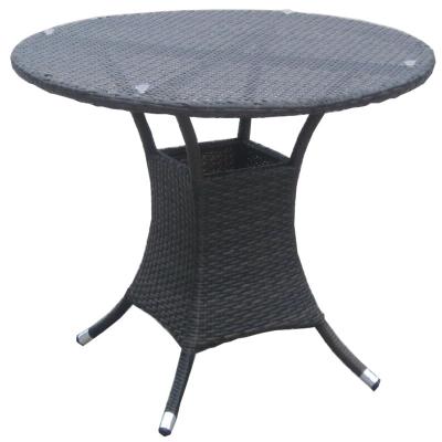 China Wholesale New Design Eco-friendly Rattan Round Table Patio Furniture All Weather Wicker Waterproof Tables For Outdoor for sale