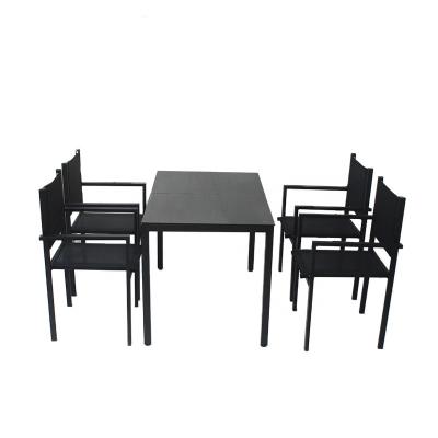 China Factory Direct Wholesale Eco-friendly Waterproof Luxury Aluminum Dining Set Table And Chairs Garden Furniture Set For Yard for sale