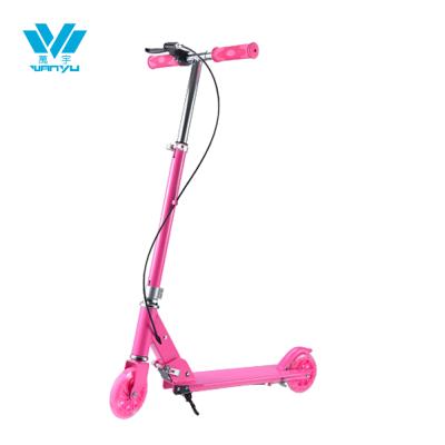 China PVC EN71 / EN14619 high cost performance lightweight floding 2 wheel kids kick scooter with kickstand for sale