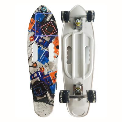 China New Design Kid Deck Wholesale Price Customize 27 Inch Full Plastic Twist Mini Skateboard With 4 Wheels for sale