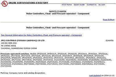 UL - Jpci Controls (Foshan Gaoming) Co., Ltd.