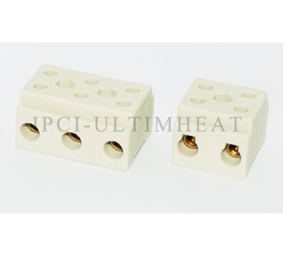 China JPCI BU162 Ceramic Soapstone Ceramic Terminal Block 2WAYS In Beige / White Color for sale