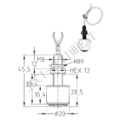 China Type DM Vending Machines Reed Switch Vending Machines JPCI M8 Touch Thread EPS Foam Vertical Float Switch for sale