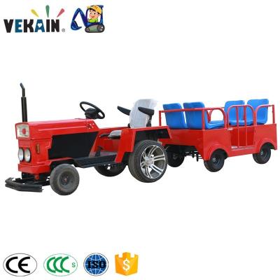 China Shopping Mall Amusement Park Electric Tractor For Trackless Vehicles Electric Sightseeing Railless Train for sale