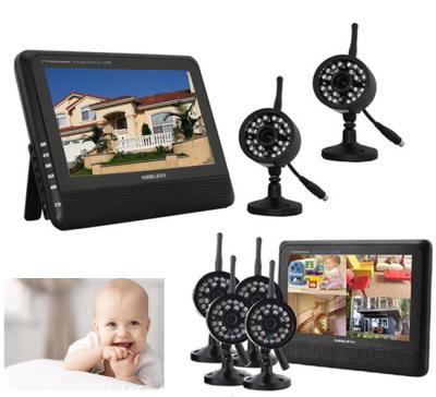 China DC 5 V / 1000mA Wireless DVR Security System 7 Inch TFT 4 Channel 80dBA Speaker for sale