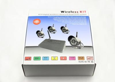 China 4 camera 4 channel High Resolution DVR Security System , Wireless Surveillance System With DVR for sale