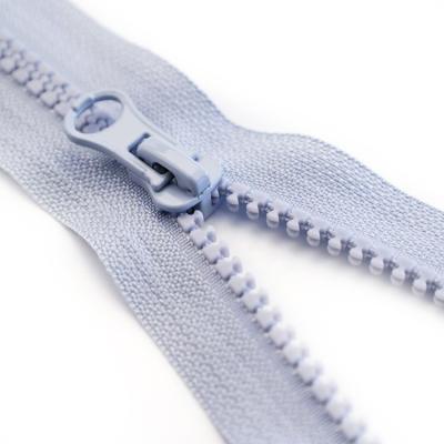 China 2022 viable popular plastic zipper 5# finished pom plugged plastic zipper for garment overcoat plastic resin zipper for sale