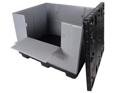 China Solid Box Folding Warehouse Plastic Storage Logistic Container Stackable Storage Box for sale