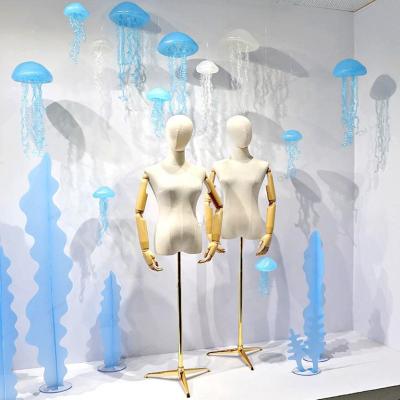 China Marine Summer Series Theme Sea Grass Jellyfish Window Decoration Props Wedding Hanging Scene Layout Decoration Multiple Sizes for sale