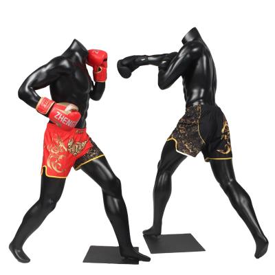 China Fashion Mannequin Strong Muscular Male Boxing Mannequin Sports Clothing Sight Combat Display for sale