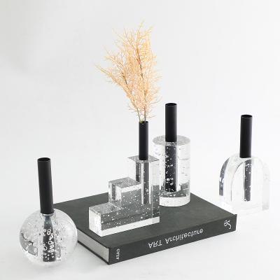 China Small Modern Creative Bubble Resin Vase Ornaments Acrylic Vase Home Table Decoration for sale