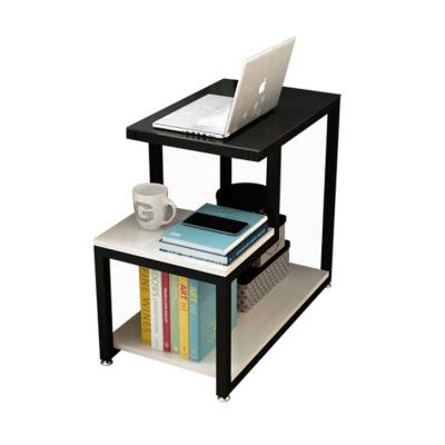 China Small Cozy Household Furniture Metal Stainless Steel Double Decker Cafe Computer Side Table for sale