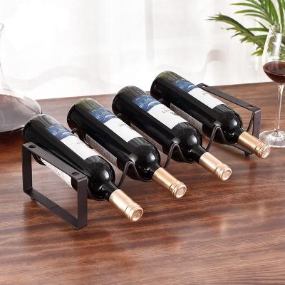 China Viable Border Explosive Creative Wine Rack Nordic Wrought Iron Wine Rack for sale