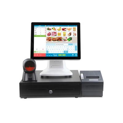 China 15 Inch Cash Register POS Machine Price Point Of Sale System With Printer Pos Cashier Machine 32G/64G/128G SSD for sale